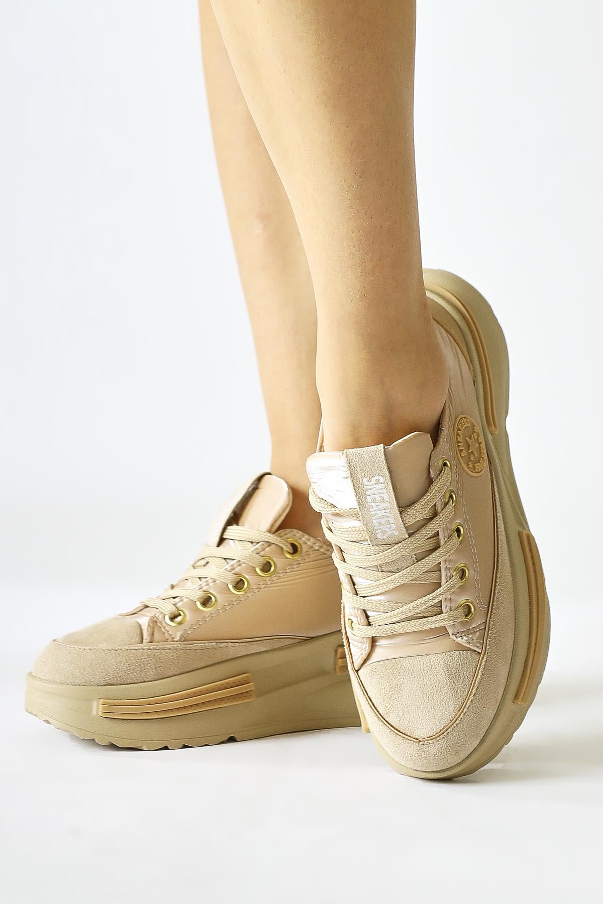 Ancy Nud Parachute Fabric Star Patch Sneakers