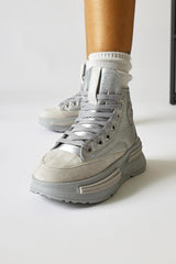 Budoor Silver Parachute Fabric Star Patched Sports Boots