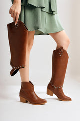 Caarina Taba Removable Ankle Boots