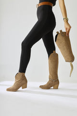 Caarina Mink Suede Detachable Ankle Boots