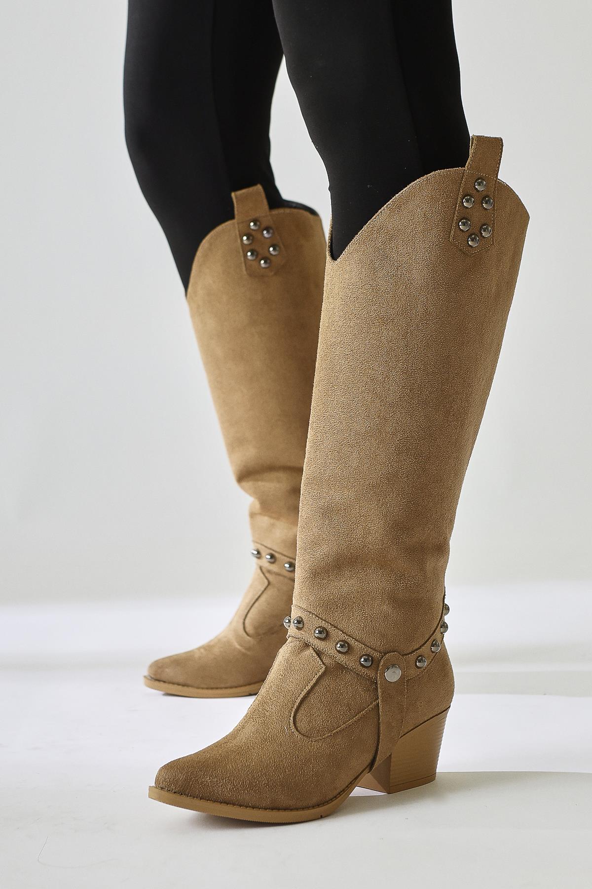 Caarina Mink Suede Detachable Ankle Boots