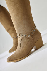 Caarina Mink Suede Detachable Ankle Boots