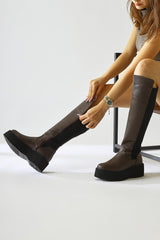 Ceres Brown Platform Boots