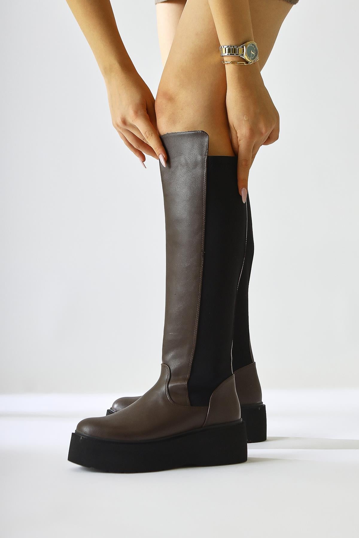 Ceres Brown Platform Boots