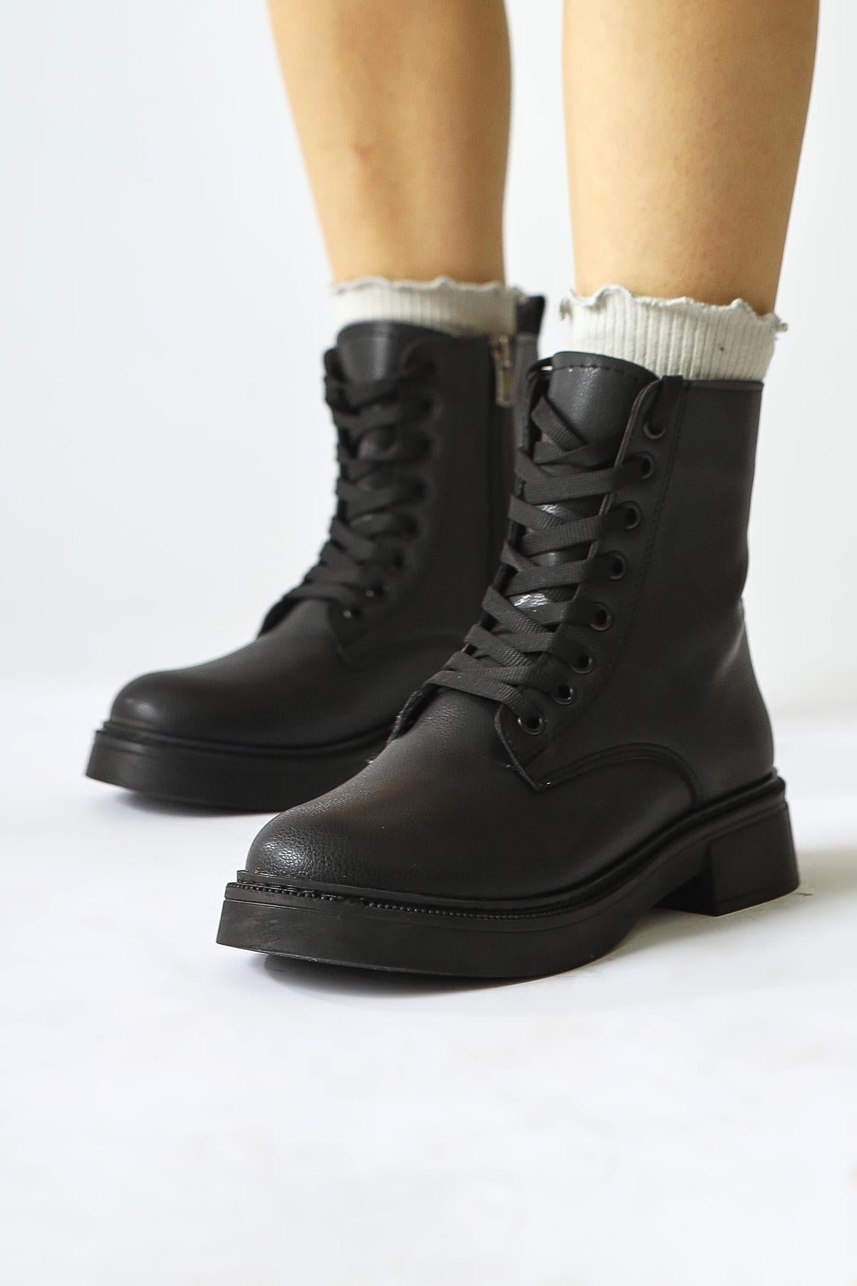 Cibelle Black Laced Boots