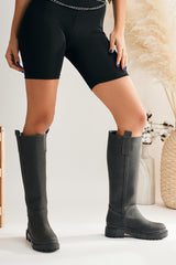 Dayna Smoke Thick Soled Pull-On Boots