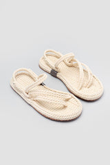 Emersyn Ecru Flip Flop Rope Sandals