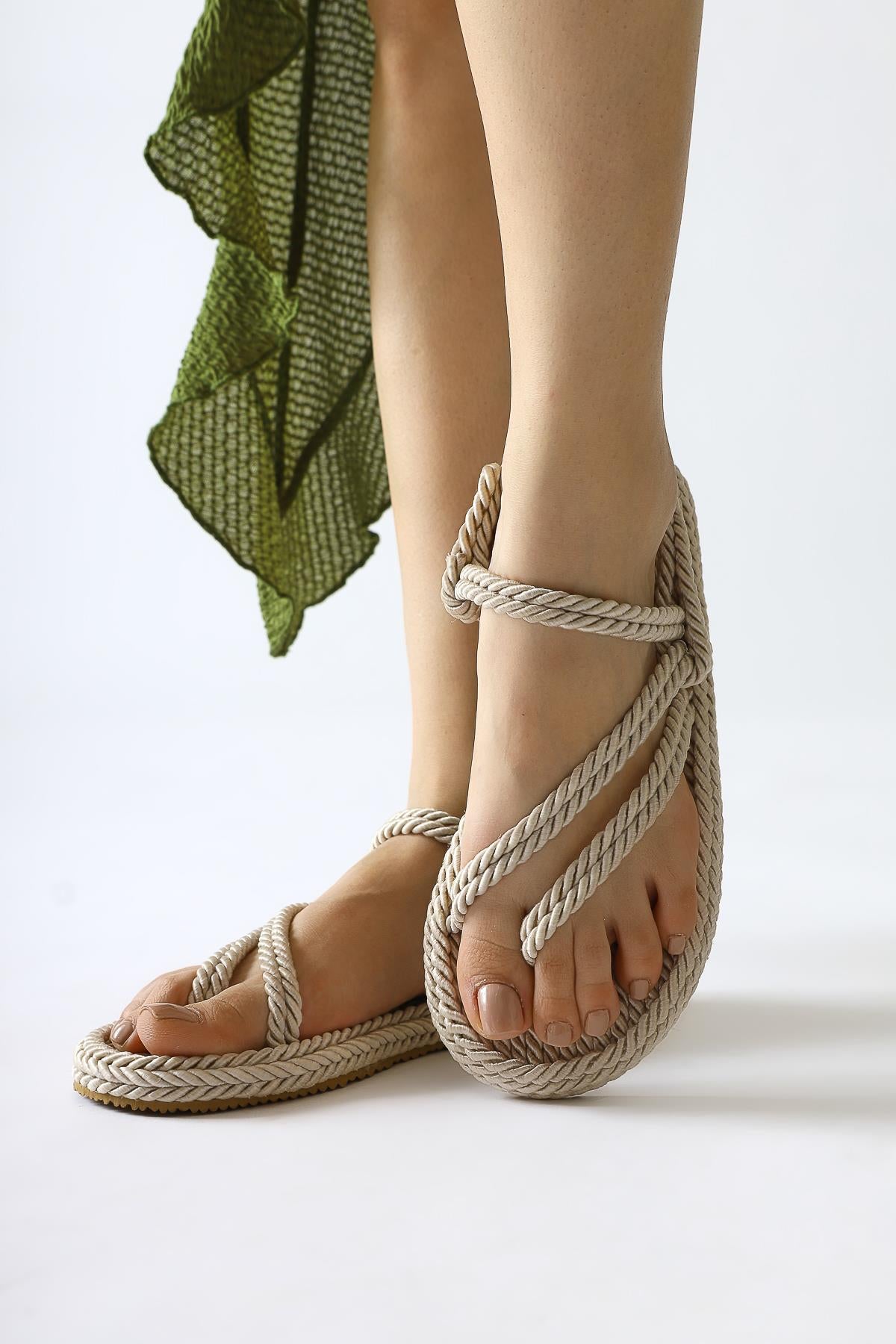 Emersyn Ten Flip Flop Rope Sandals