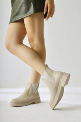 Fanney Beige Rubber Boots