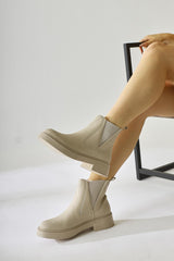 Fanney Beige Rubber Boots