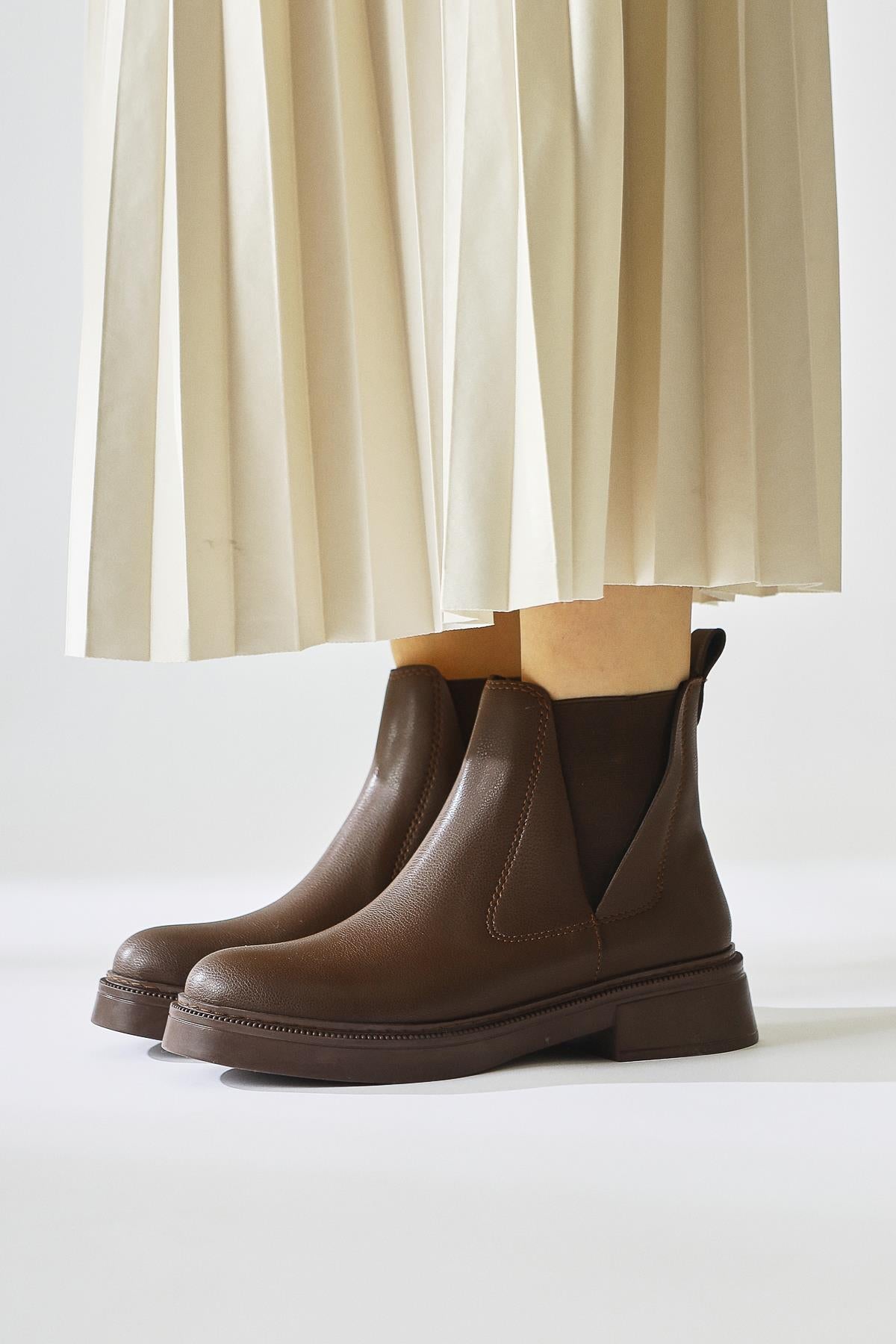 Fanney Brown Rubber Boots