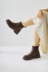 Fanney Brown Rubber Boots