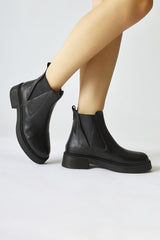 Fanney Black Rubber Boots