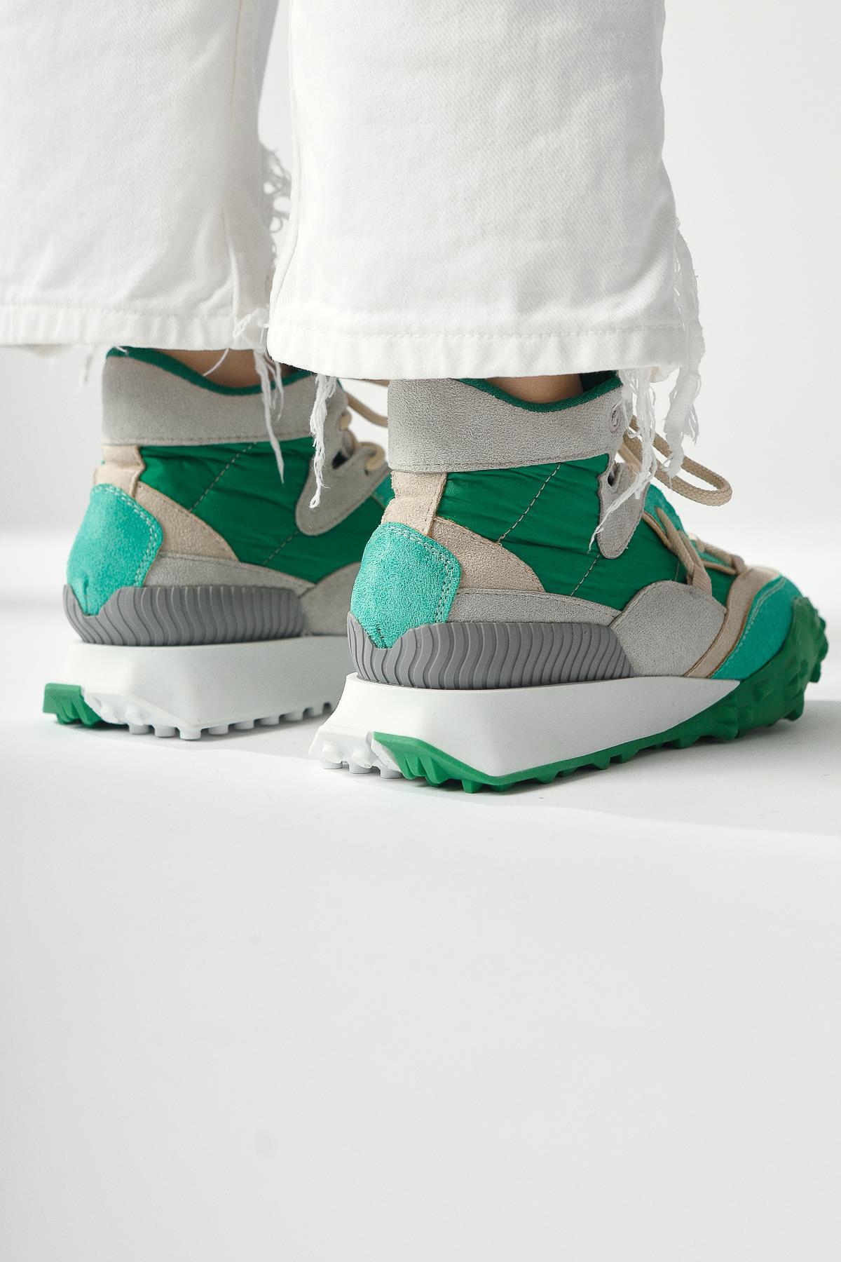 Gertrude Green Laced Sports Boots