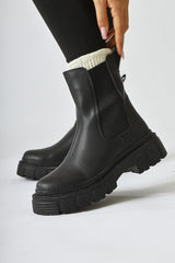 Gidey Black Rubber Boots