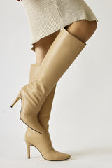 Lucine Nud Pointed Toe Stiletto Heel Pull-On Boots