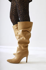 Merin Nud Pointed Toe Thin Heeled Gusseted Boots