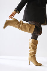 Merin Nud Pointed Toe Thin Heeled Gusseted Boots