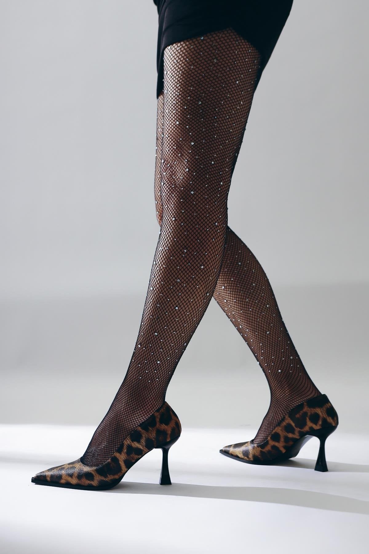 Shelby Leopard Print Pointed Toe High Heel Shoes