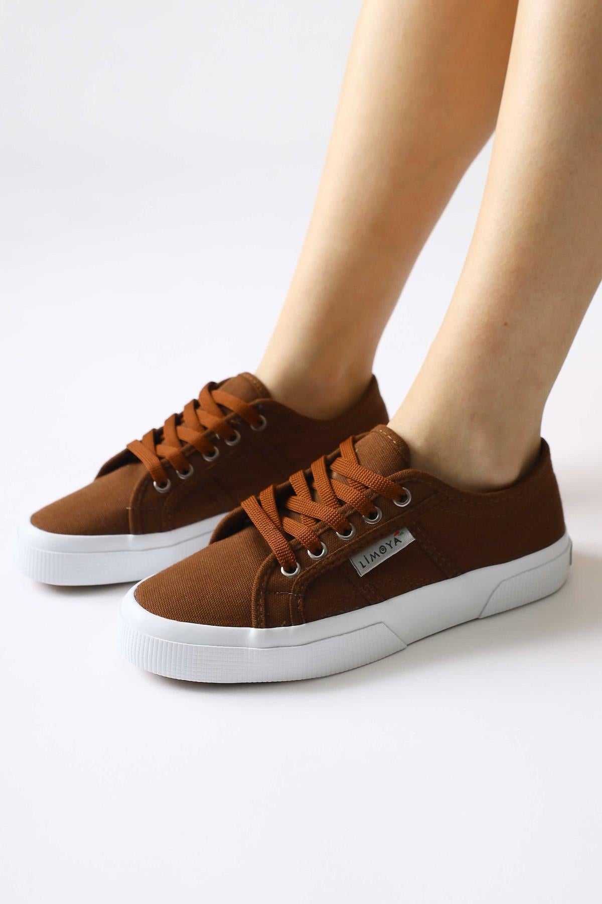 Timon Brown Comfortable Sole Linen Sneakers