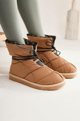 Zyla Tan Fluffy Boots